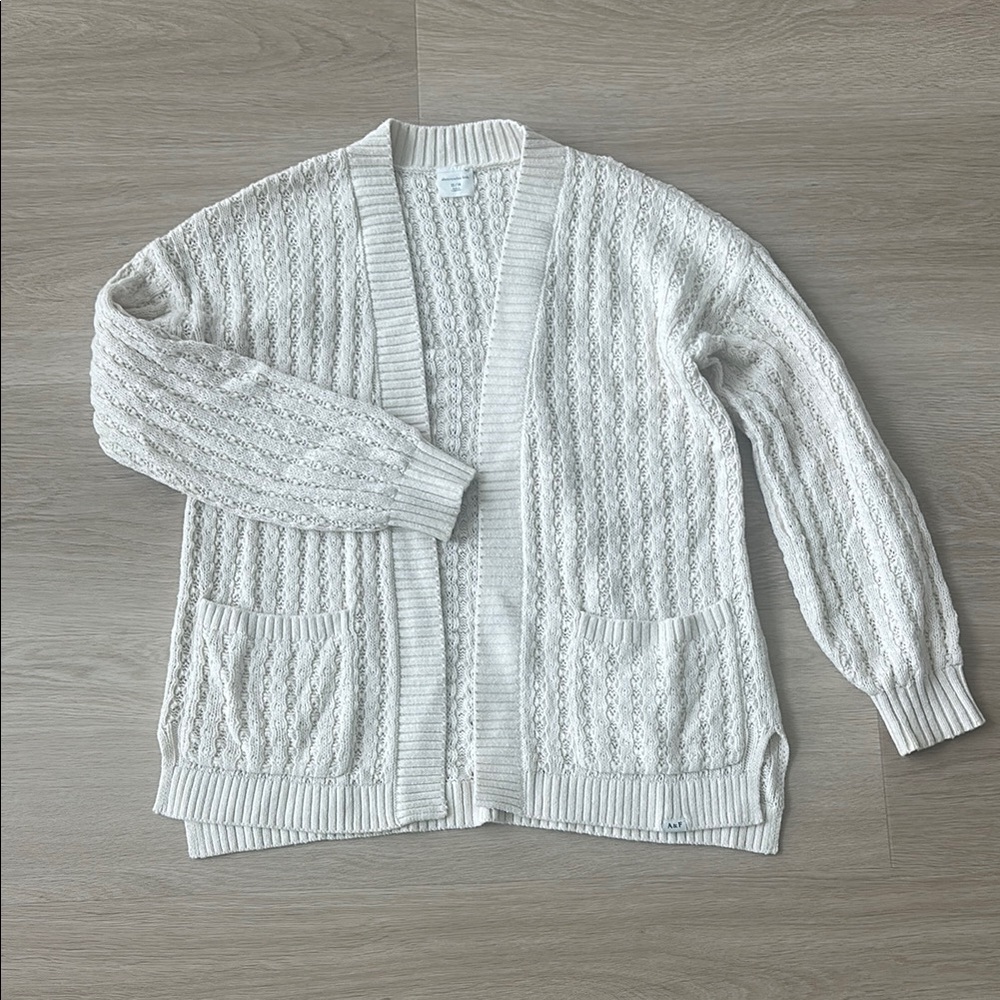 Abercrombie Kids White Sweater with Chunky Knit